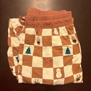 Little Sleepies Men’s Bamboo Christmas Holiday Checks Pajama Pants